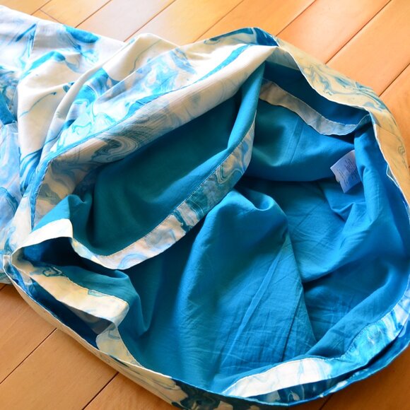 Anthropologie Maeve Marbled Waters Dress White Blue Size 4 - Picture 7 of 13